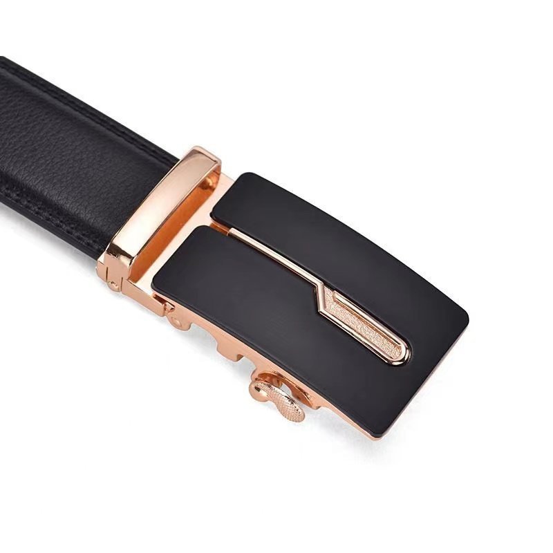 Customized Logo Men Wholesale Fashion Automatic Buckles Casual Business Genuine Alloy Popular for Men's Pants Leather Belts