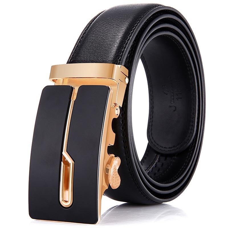 Customized Logo Men Wholesale Fashion Automatic Buckles Casual Business Genuine Alloy Popular for Men's Pants Leather Belts
