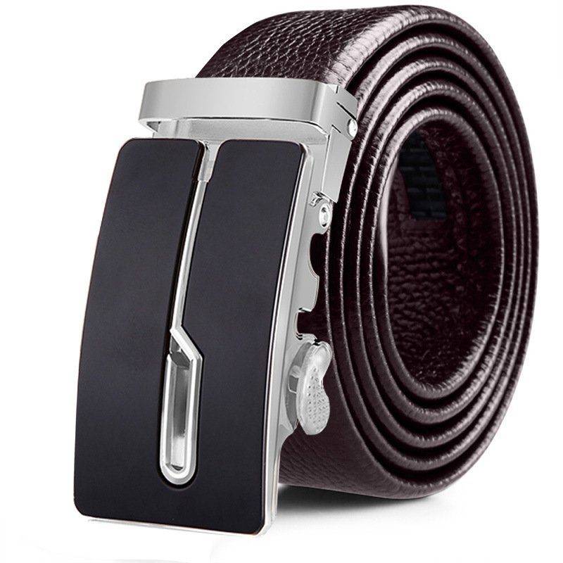 Customized Logo Men Wholesale Fashion Automatic Buckles Casual Business Genuine Alloy Popular for Men's Pants Leather Belts