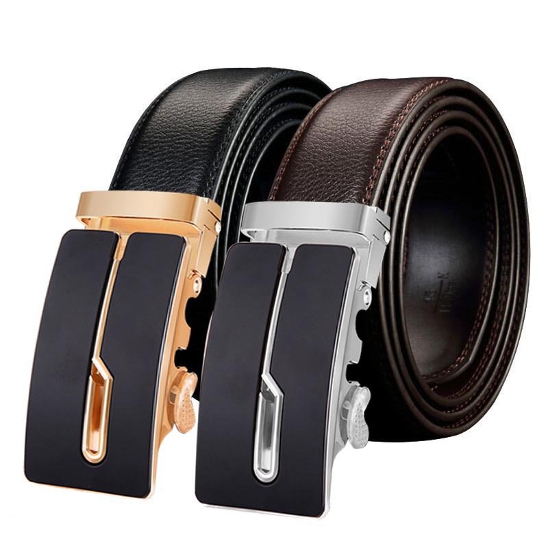 Customized Logo Men Wholesale Fashion Automatic Buckles Casual Business Genuine Alloy Popular for Men's Pants Leather Belts