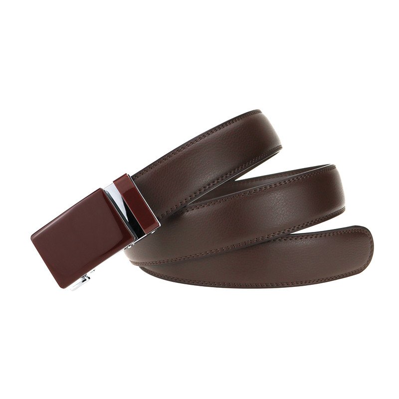 LQbelt Factory Colorful Men's Automatic Buckle Belt Mirror Surface Leather Belts For Men Custom Logo Ratchet Belt wholesale