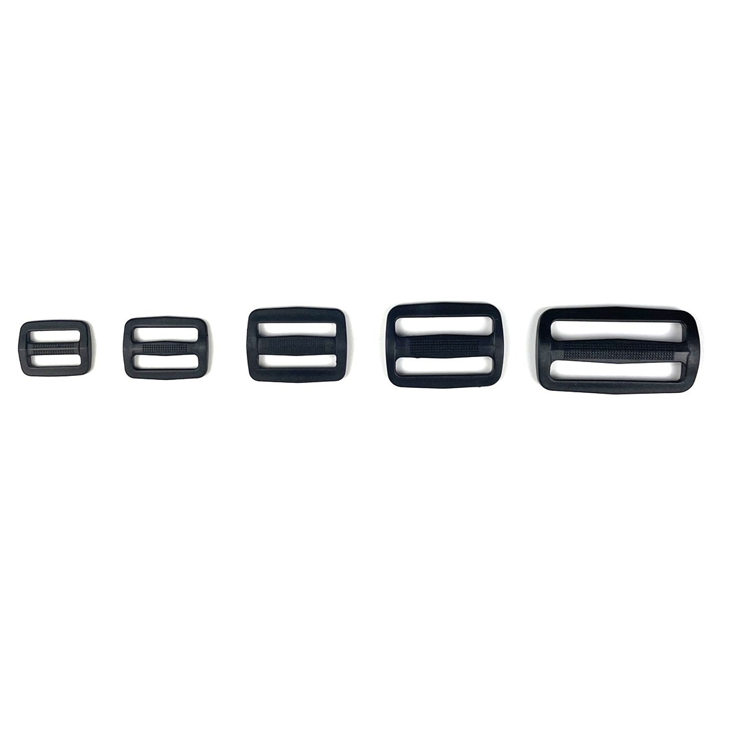 China Factory 38mm Plastic Tri Glides Slide Ladder Lock Buckle Square Adjuster Buckle For Leather Craft Bag Belt Webbing