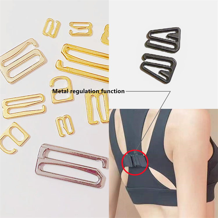 Nickel Free 8mm -22mm Lingerie Bikini Strap Metal Connectors Slip Hooks Buckles