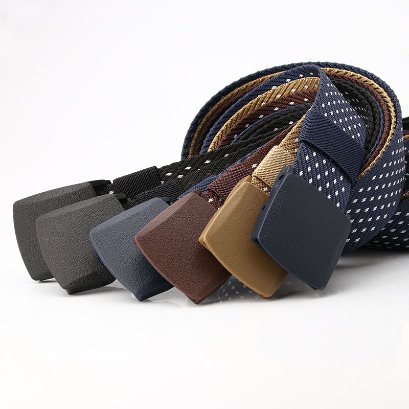 ZY105 Breathable Outdoor Sports Automatic Buckle Waist Belt Nylon Waistband Women Men Canvas Belts