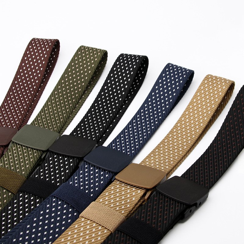 ZY105 Breathable Outdoor Sports Automatic Buckle Waist Belt Nylon Waistband Women Men Canvas Belts