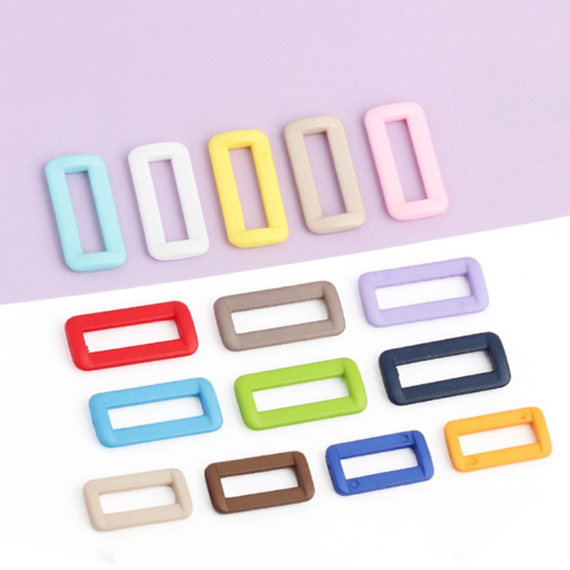 20mm 25mm Colorful Adjustable Plastic Nylon Rectangle Ring Strap Buckle