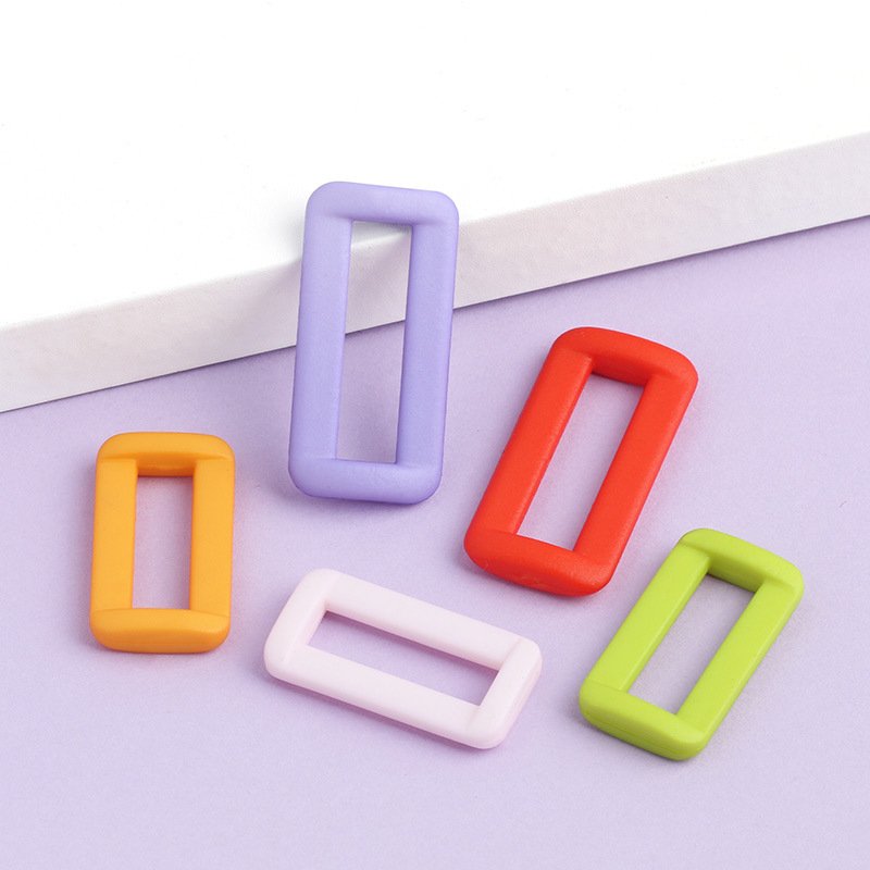20mm 25mm Colorful Adjustable Plastic Nylon Rectangle Ring Strap Buckle