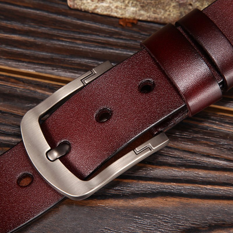 Luxury brand men's slide buckle belt genuine cow leather belt for men leather belts men