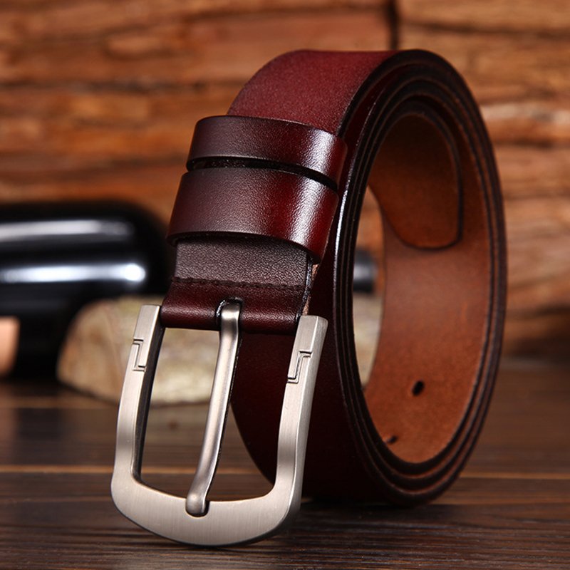 Luxury brand men's slide buckle belt genuine cow leather belt for men leather belts men