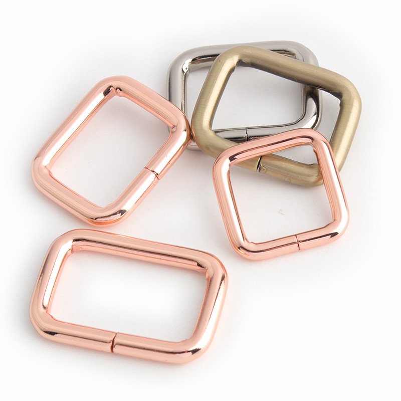 Nolvo World 20-25-33-39mm Dog Leash Ring clothes Bag Metal Wire Formed Rectangle Buckle Square Ring