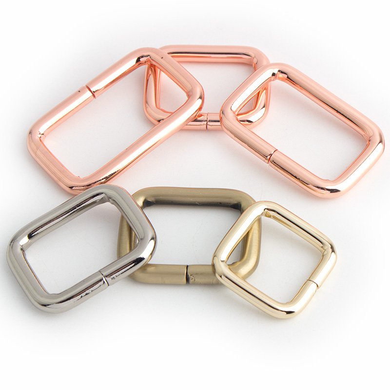 Nolvo World 20-25-33-39mm Dog Leash Ring clothes Bag Metal Wire Formed Rectangle Buckle Square Ring