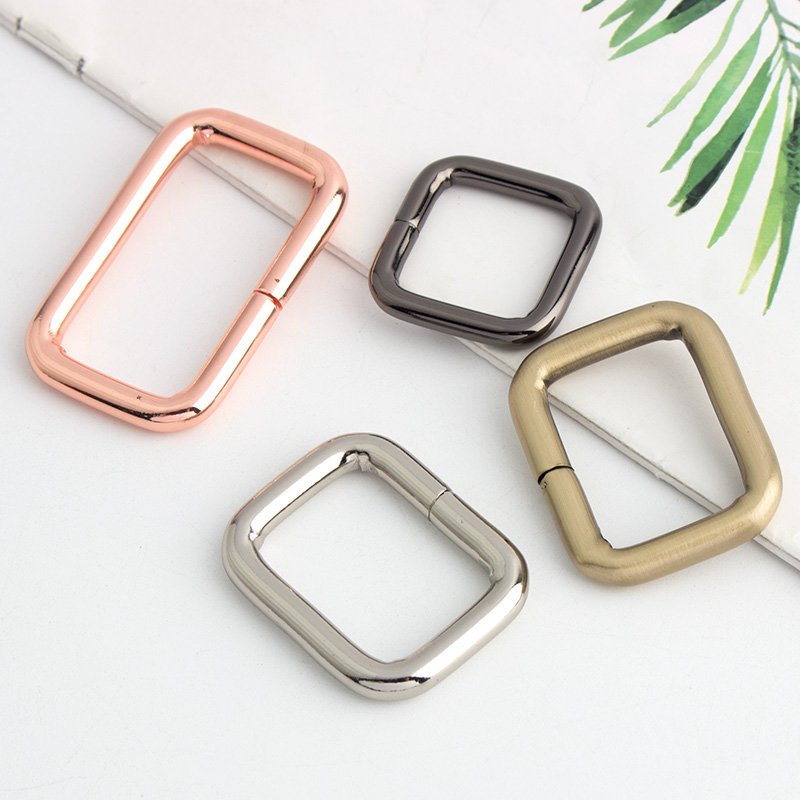 Nolvo World 20-25-33-39mm Dog Leash Ring clothes Bag Metal Wire Formed Rectangle Buckle Square Ring