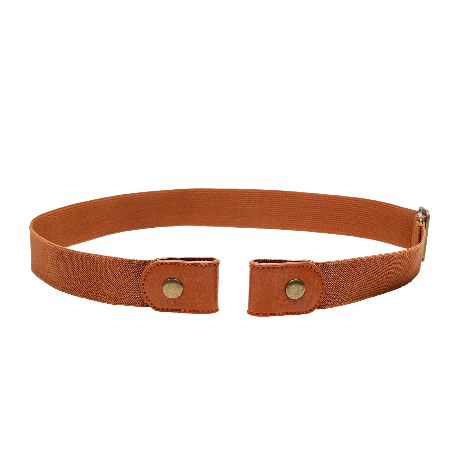 Hot Sale Elastic Waist Belt for Women Casual Stretch Belt with No Buckle Adjustable Invisible Alloy & PU Material Jeans Pants