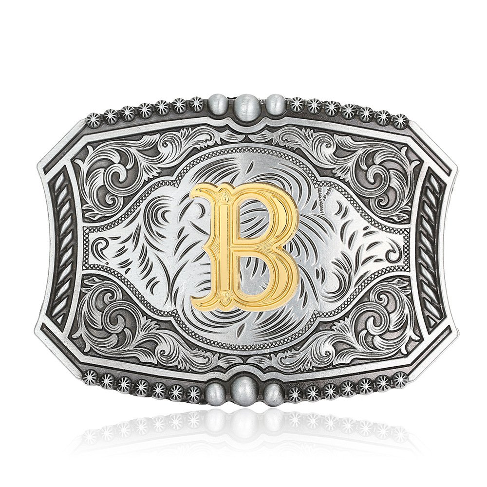 2024 personality high quality Western cowboy Irregular versatile personality 26 Letter belt buckle for leather belt