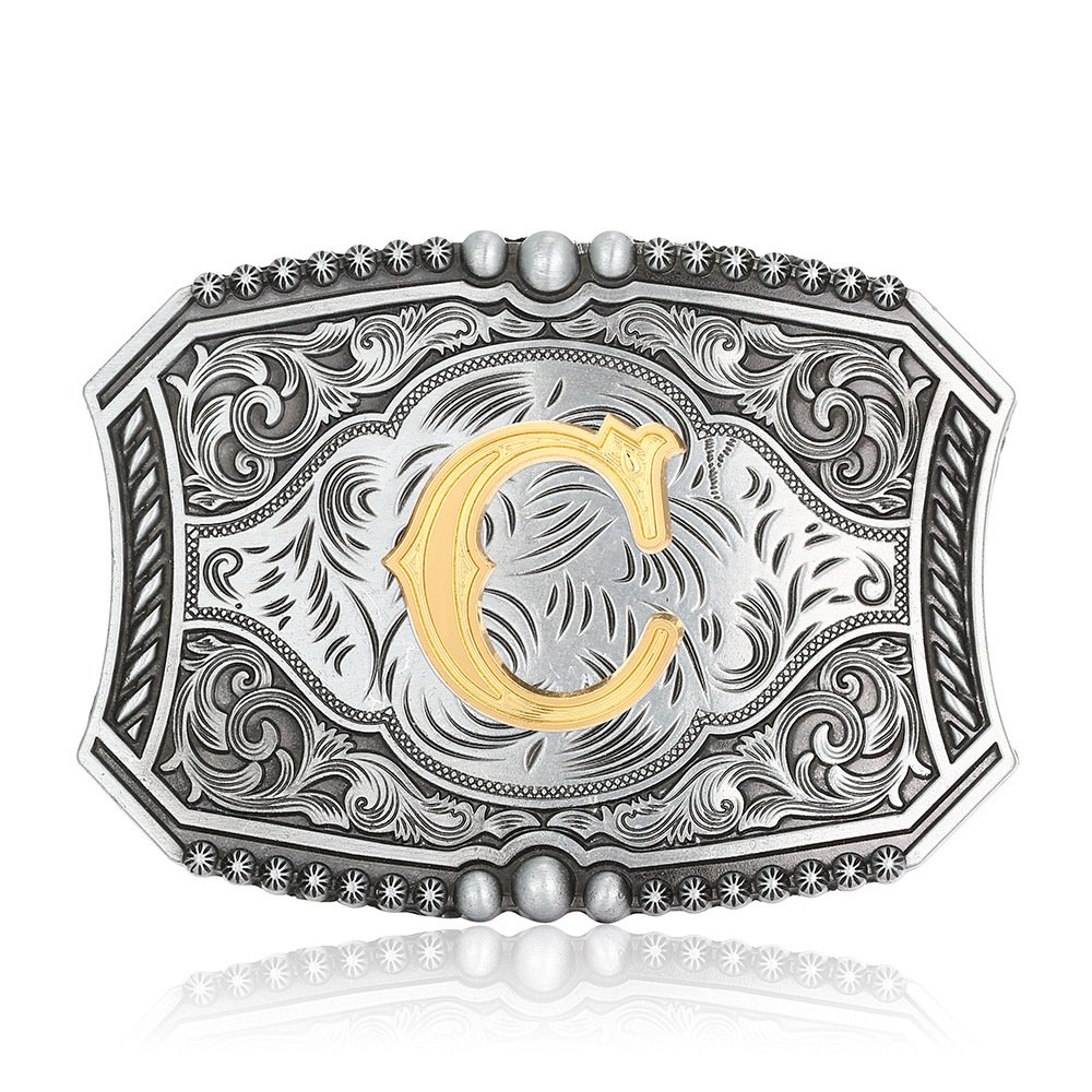 2024 personality high quality Western cowboy Irregular versatile personality 26 Letter belt buckle for leather belt