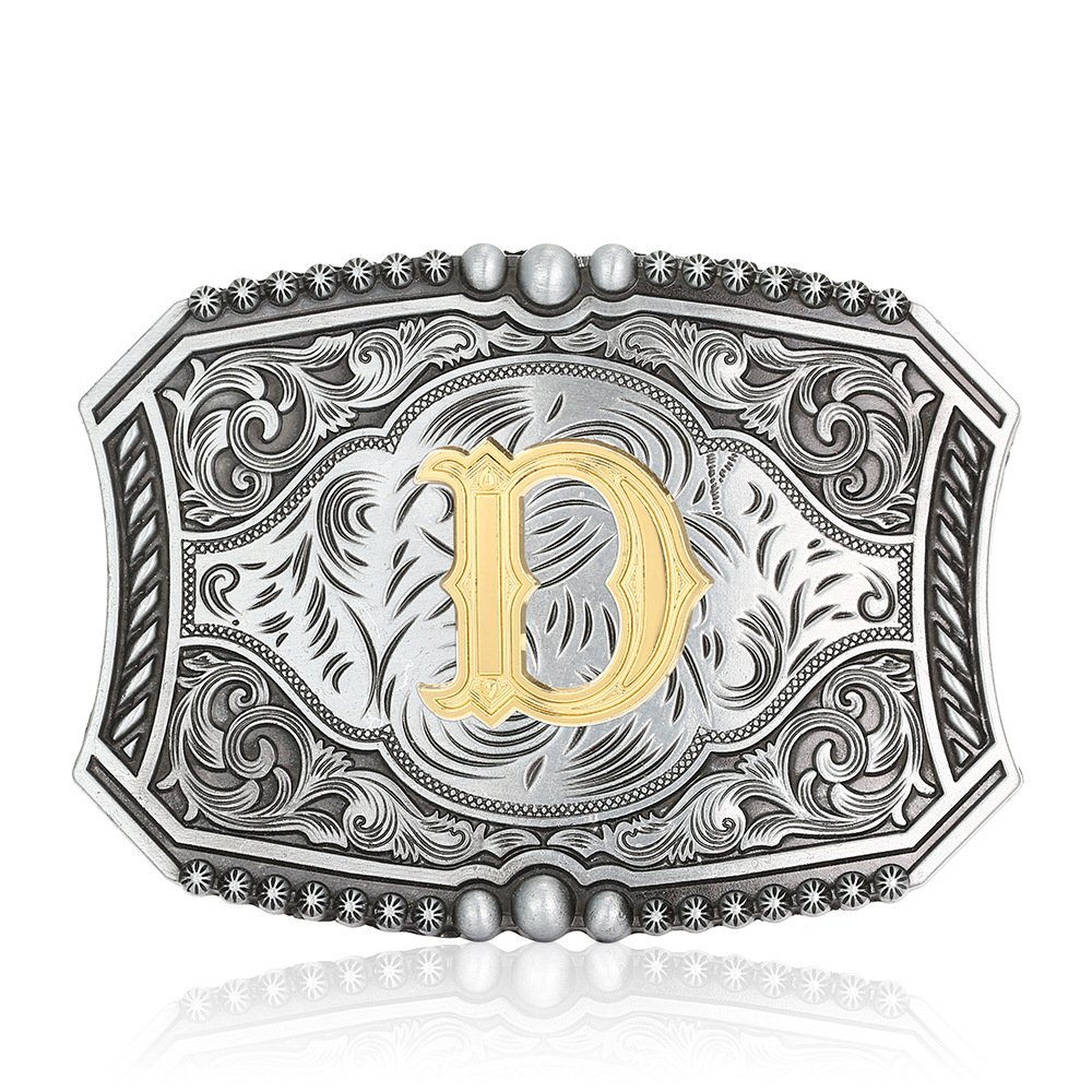 2024 personality high quality Western cowboy Irregular versatile personality 26 Letter belt buckle for leather belt