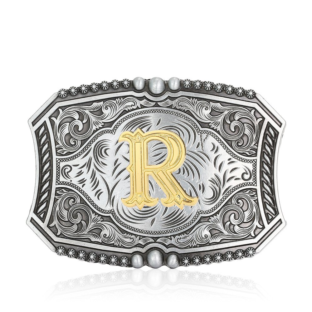 2024 personality high quality Western cowboy Irregular versatile personality 26 Letter belt buckle for leather belt