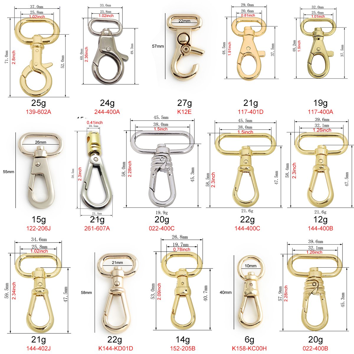 Heavy Duty Metal 32mm Trigger Spring Dog Leash D-clasp Clip Pet Collar Swivel Carabiner Outdoor Bag Lightweight Buckle Snap Hook