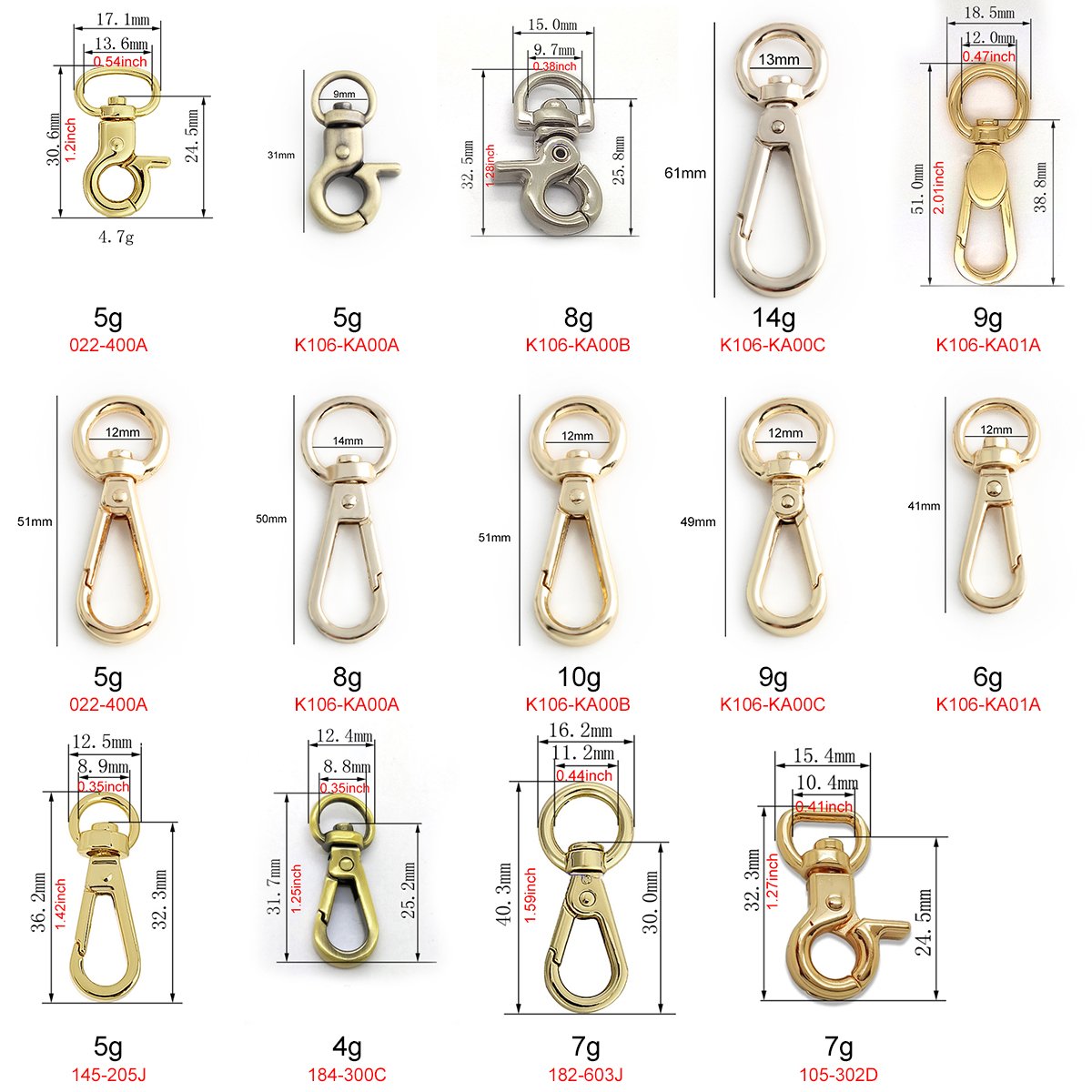 Heavy Duty Metal 32mm Trigger Spring Dog Leash D-clasp Clip Pet Collar Swivel Carabiner Outdoor Bag Lightweight Buckle Snap Hook