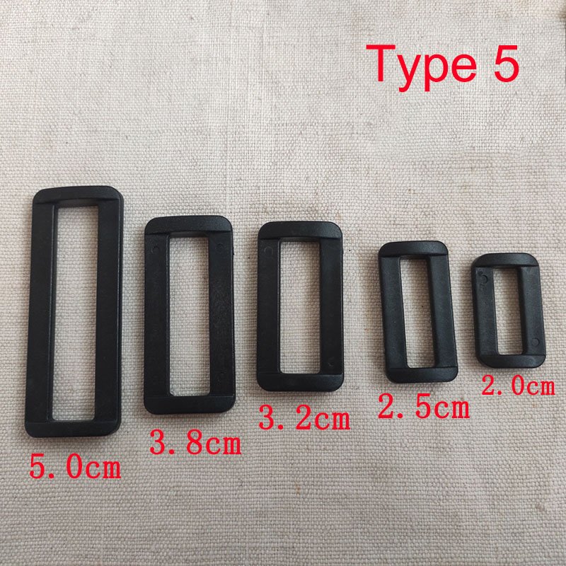 SDPSI2Pcs Backpack Straps Webbing Adjust Buckles Plastic/Metal Slides Belt Buckle 2/2.5/3.2/3.8/5cm