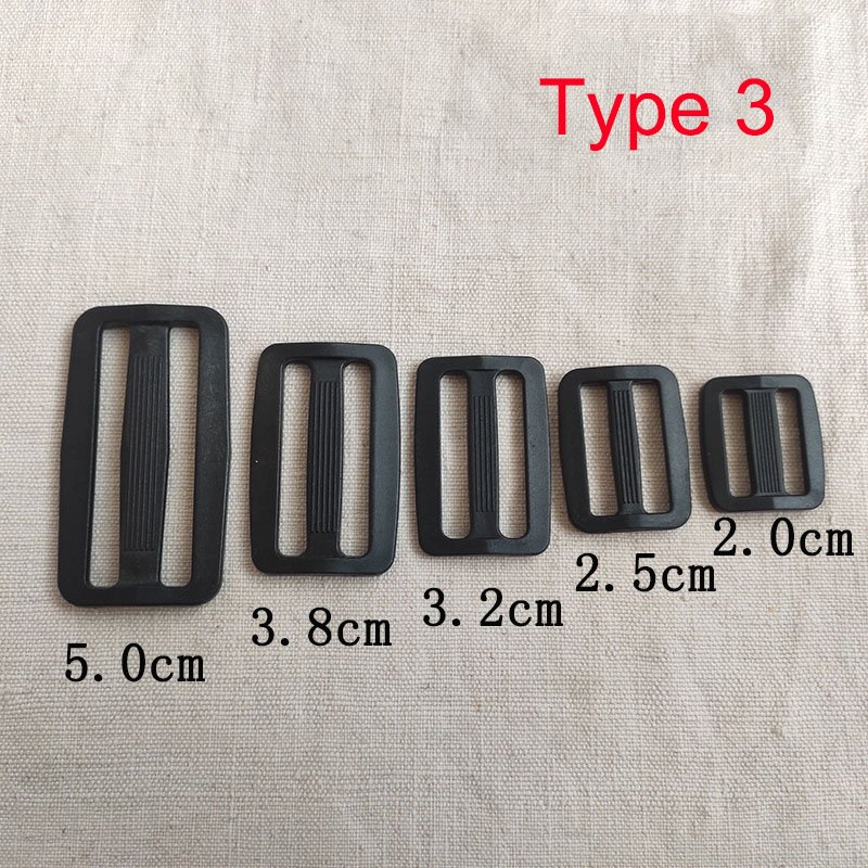 SDPSI2Pcs Backpack Straps Webbing Adjust Buckles Plastic/Metal Slides Belt Buckle 2/2.5/3.2/3.8/5cm