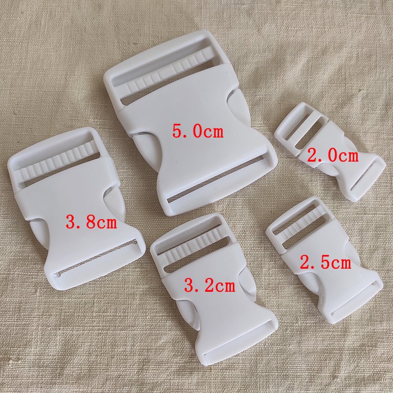 SDPSI2Pcs Backpack Straps Webbing Adjust Buckles Plastic/Metal Slides Belt Buckle 2/2.5/3.2/3.8/5cm