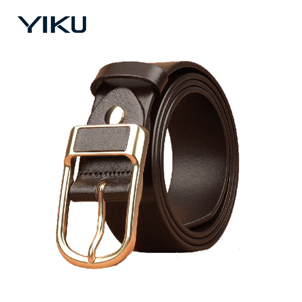 Wholesale customized men leather belt genuine leather alloy pin buckle men's belt