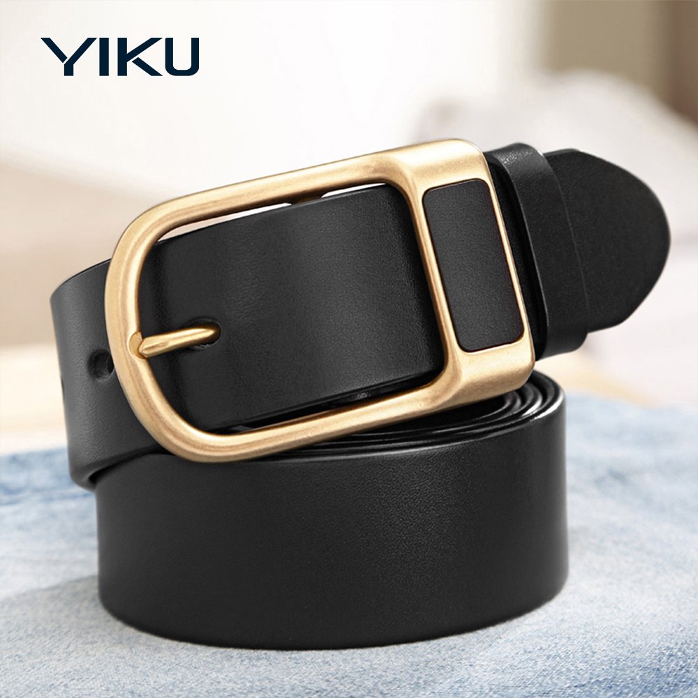 Wholesale customized men leather belt genuine leather alloy pin buckle men's belt