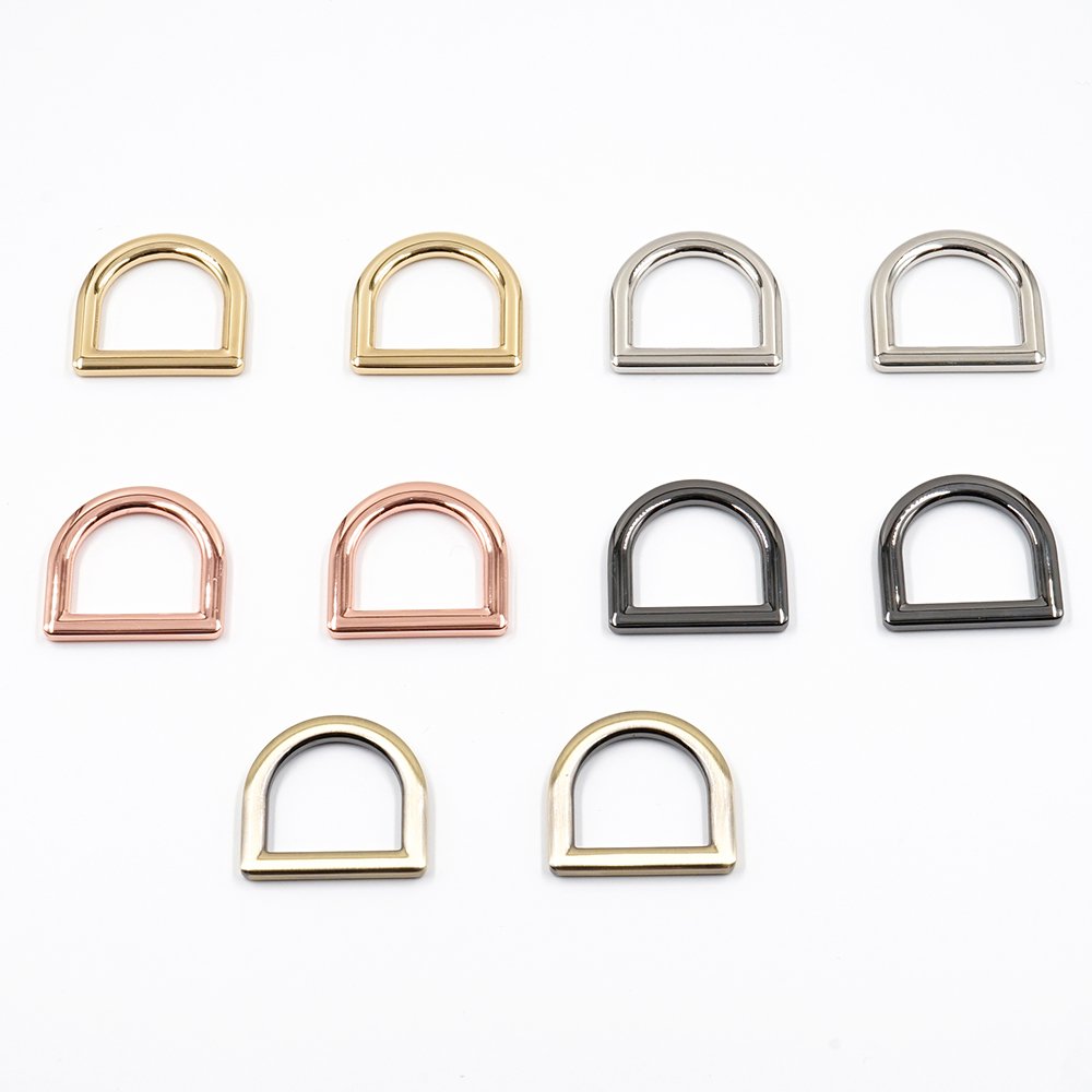 Wholesale Bag Accessories 1" Rainbow D Ring Gold Dog Collar D Ring Custom Handbag Hardware 15 25 38 40mm Buckle Metal D-rings