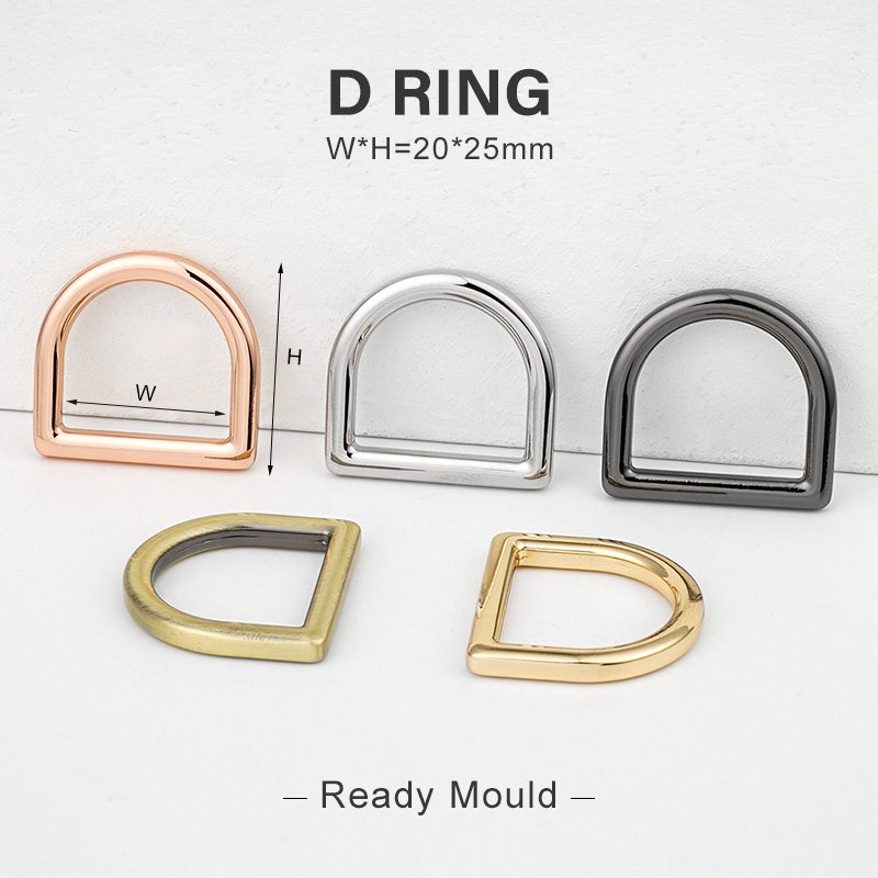Wholesale Bag Accessories 1" Rainbow D Ring Gold Dog Collar D Ring Custom Handbag Hardware 15 25 38 40mm Buckle Metal D-rings