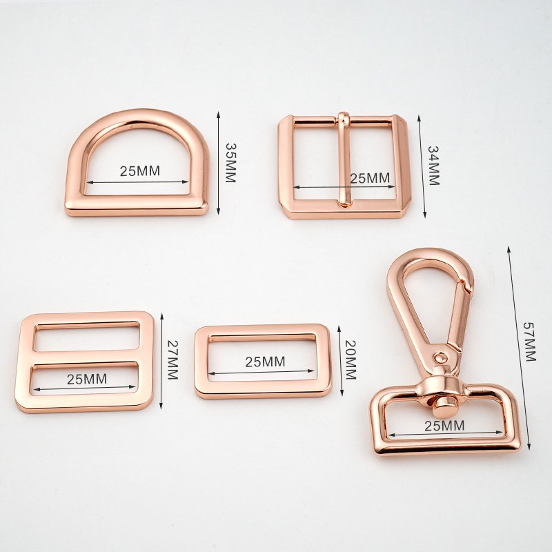 Wholesale Bag Accessories 1" Rainbow D Ring Gold Dog Collar D Ring Custom Handbag Hardware 15 25 38 40mm Buckle Metal D-rings