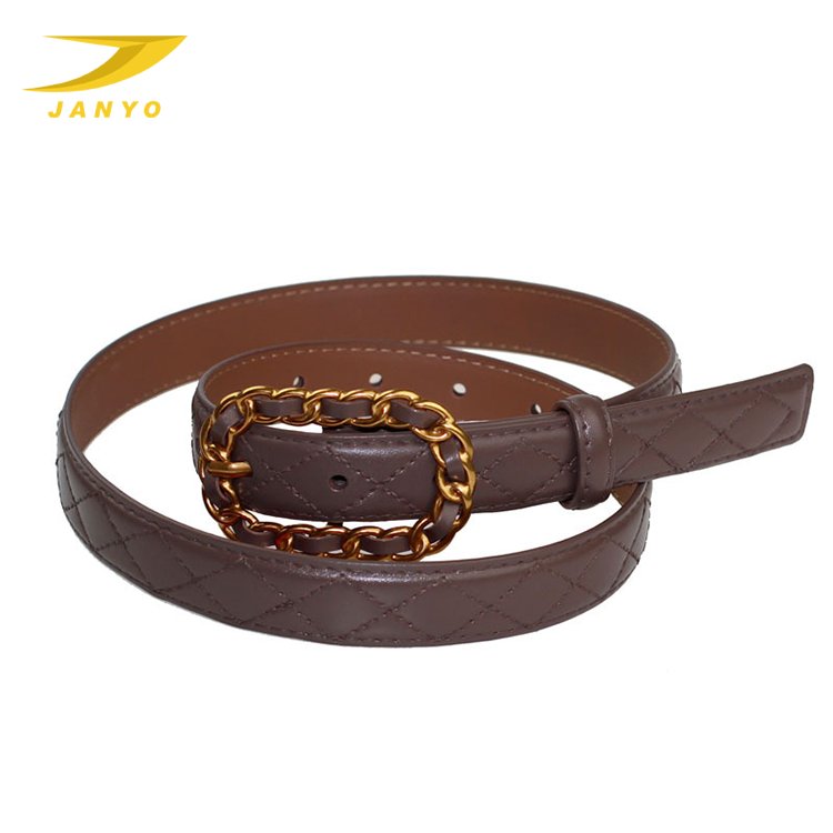 2023 new style women belt skinny leather solid color pin buckle simple waist for girls ladies belt