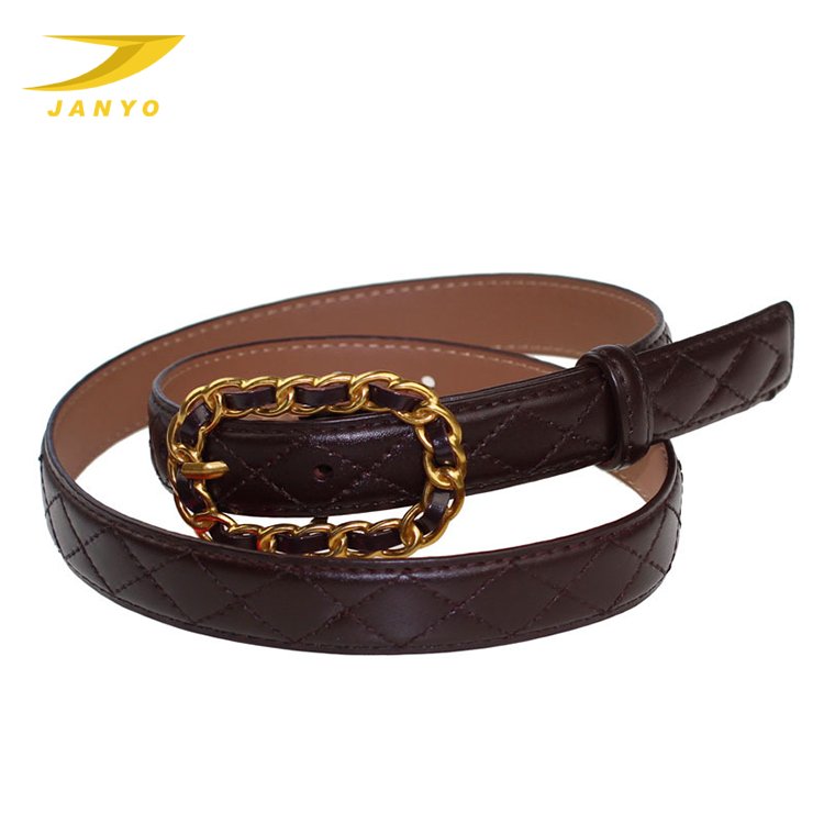 2023 new style women belt skinny leather solid color pin buckle simple waist for girls ladies belt