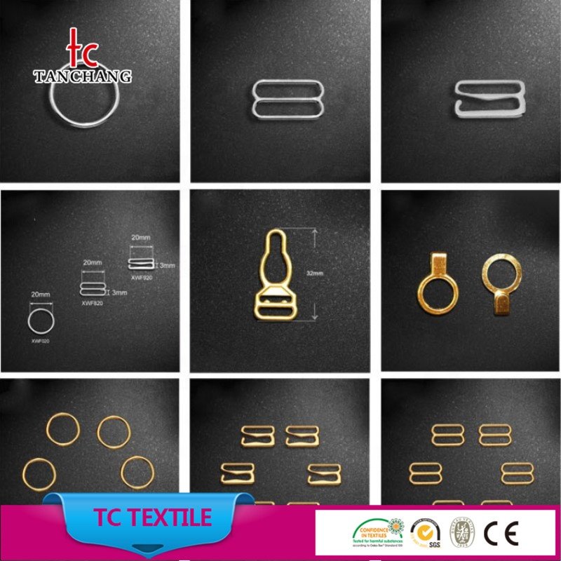 factory wholesale nylon coated adjustable bra buckle rings and sliders in lingerie TCBK01-100