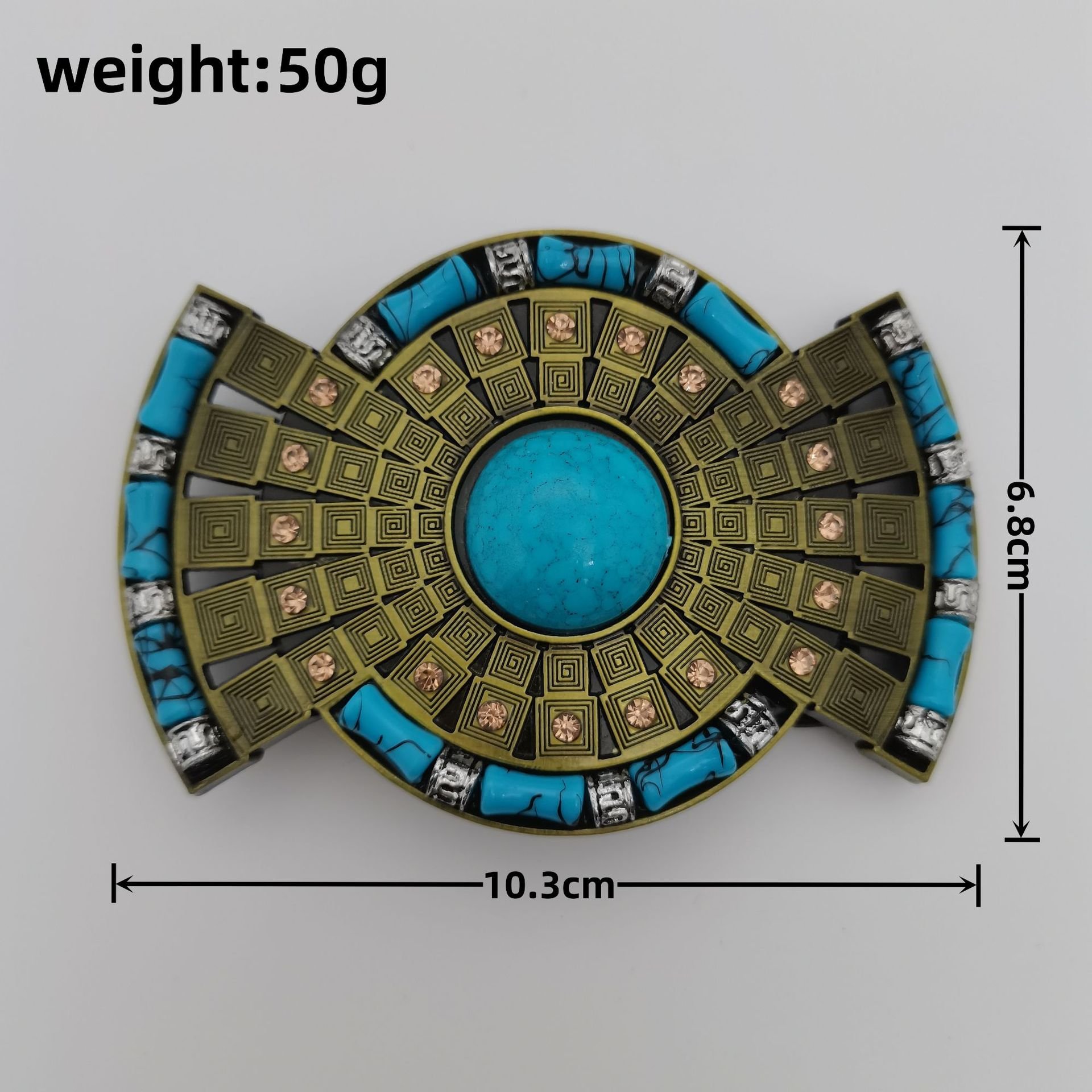 Bohemian Retro Western Belt Buckles Mens Womens Fashion Prong Plate for Leather Belt Alloy Material Indias Style