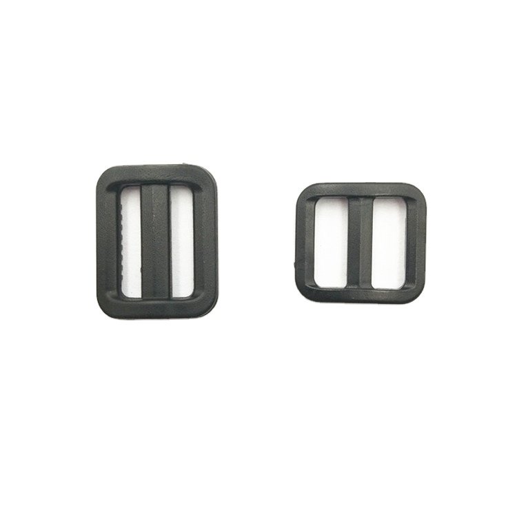 Wholesale plastic adjust tri-glide shape buckle Slider Black I inch 20mm 14mm for luggage bags Strap Accessories
