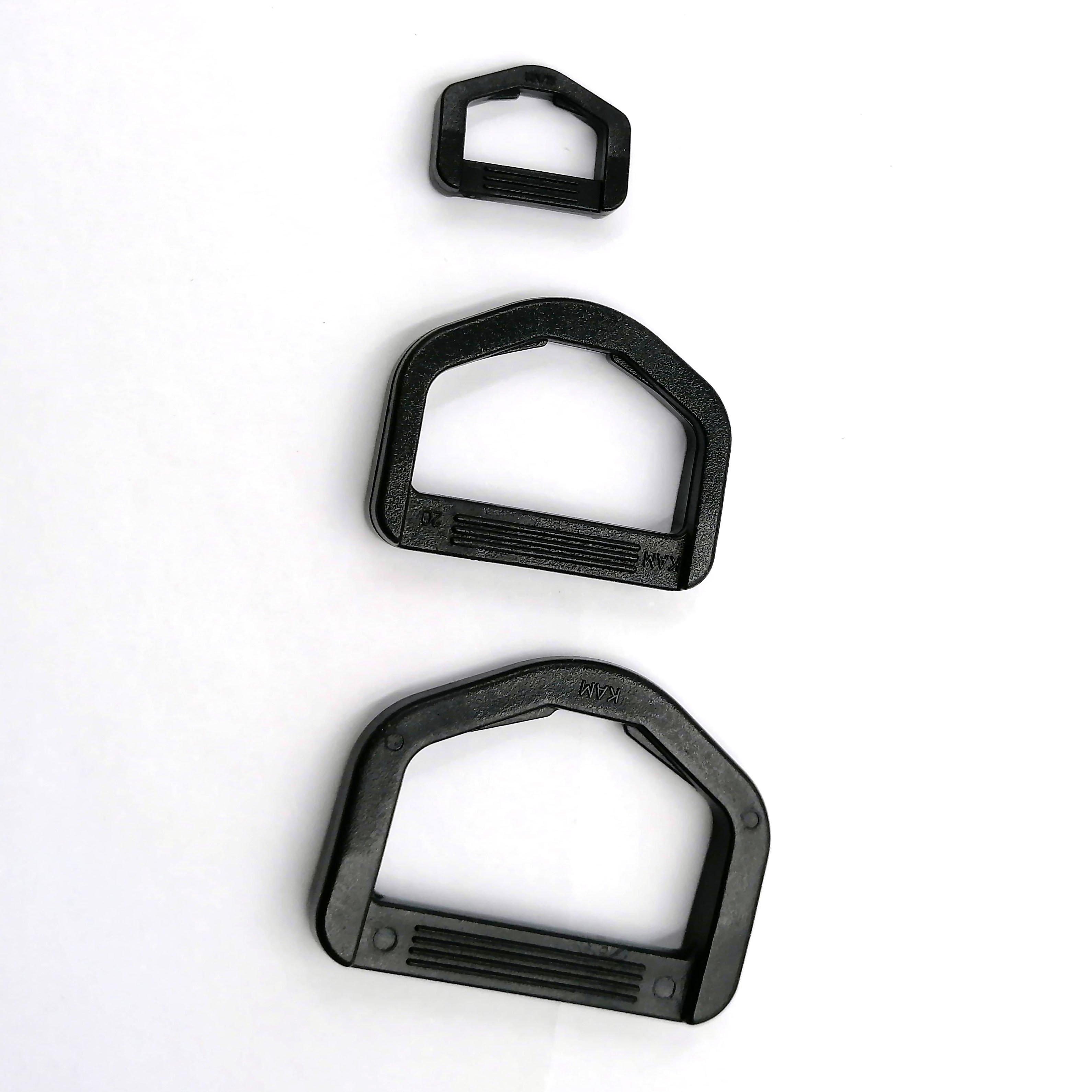 KAM Heavy-Duty Plastic D Ring Fasteners Buckles Adjustable Webbing Buckles For Backpack Dog Collars