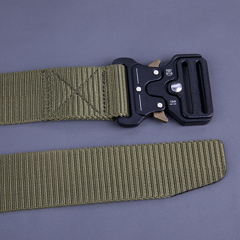 1.5 inches Aluminum Alloy Heavy Duty Fabric Nylon Tactical Belt Non-Slip Quick Release Buckle