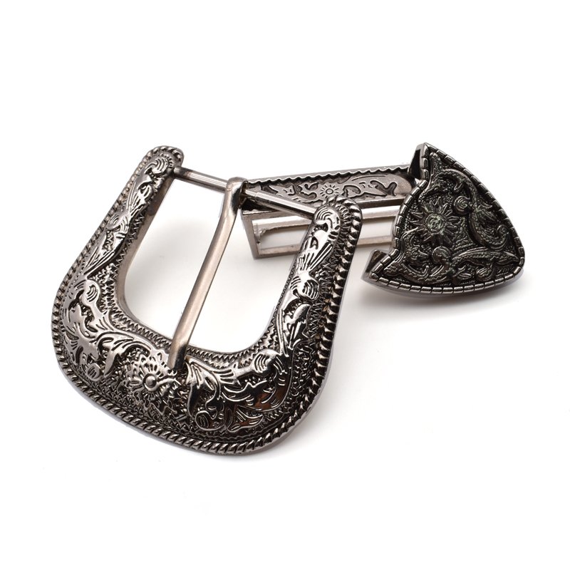 Pure handmade antique silver 3 Piece Set Italy Belt Buckle Parts 35mm 37mm luxury belt buckle