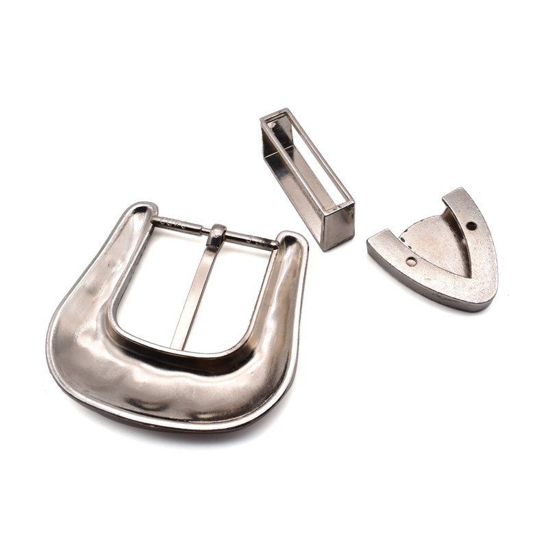 Pure handmade antique silver 3 Piece Set Italy Belt Buckle Parts 35mm 37mm luxury belt buckle