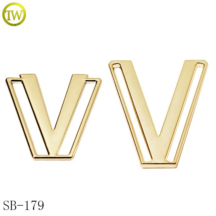 Waterproof swimwear metal gold connector hardware custom name bikini accessory adjustable straps buckle fasteners for beachwear