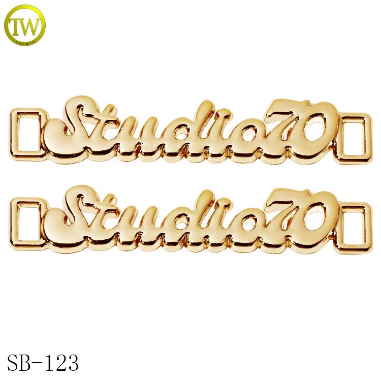 Waterproof swimwear metal gold connector hardware custom name bikini accessory adjustable straps buckle fasteners for beachwear