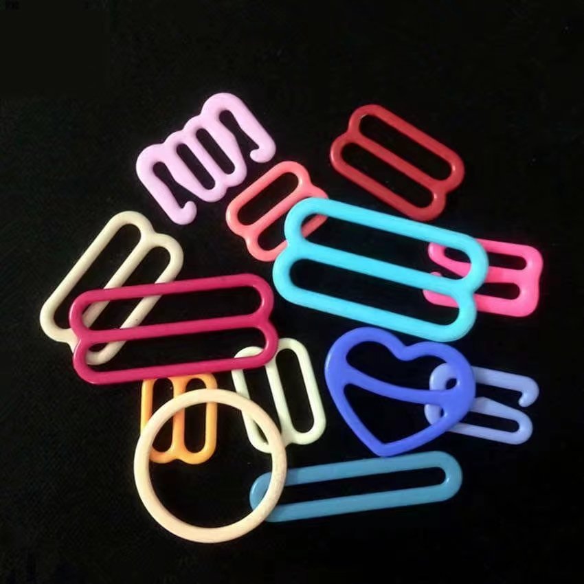 High Quality Nylon Coating Underwear Hook Sling Adjuster Ring And Slider Metal Belt Bra Strap Buckle Accessories For Bra