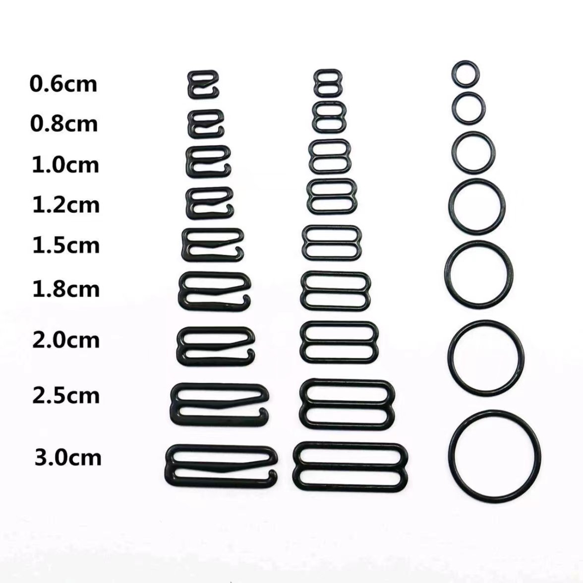 High Quality Nylon Coating Underwear Hook Sling Adjuster Ring And Slider Metal Belt Bra Strap Buckle Accessories For Bra
