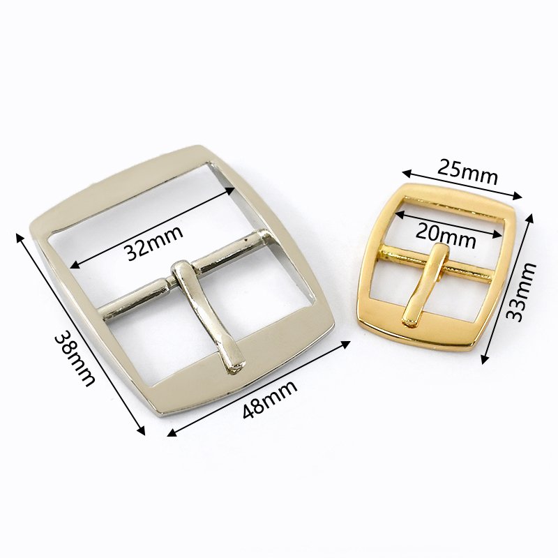MeeTee XP059 32mm Alloy Steel Luggage Hardware DIY Handmade Tri-Glide Pin Buckle for Shoulder Bag Strap Adjustment Handbags