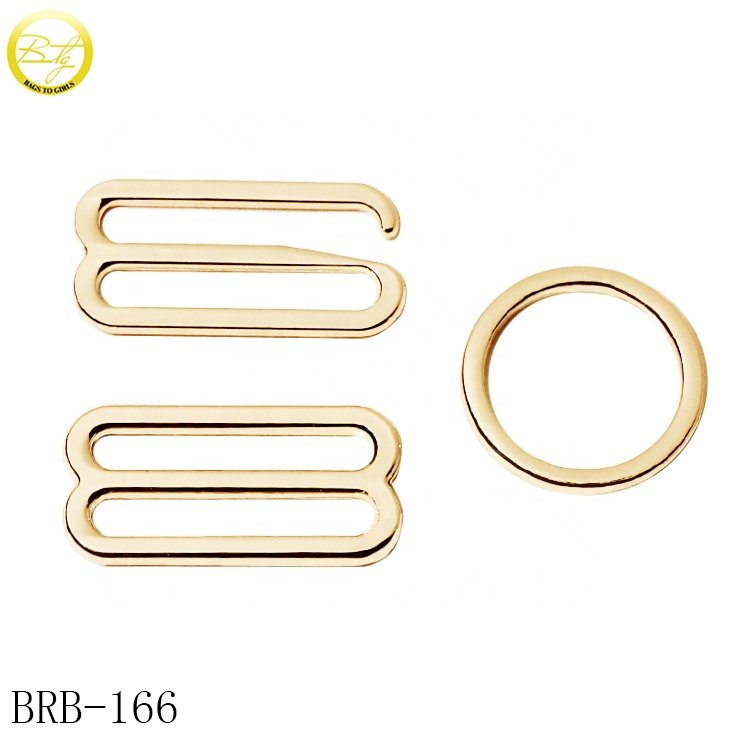 Wholesale bra metal slider buckle cheap price bikini connector logo blanks gold ring buckles adjuster for underwear