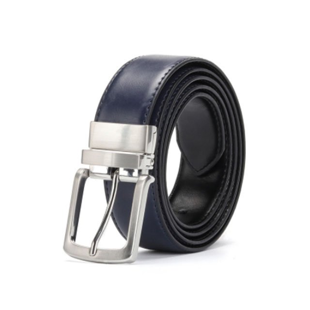 hot sale Men's Belt Genuine Leather mens Reversible ratchet Belt fathers gift Rotated pin Buckle belt with gift box