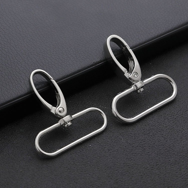 50pcs zinc alloy carabiner Spring Swivel Snap Hook oval dog hook bag strap connecting trigger snap hook clip buckle for bag