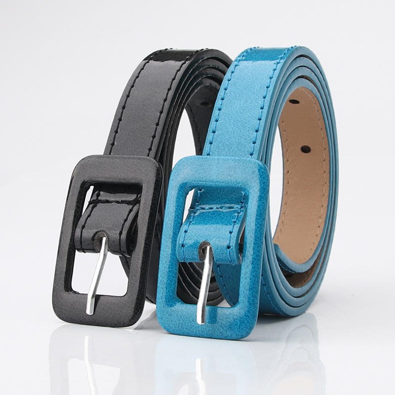 New Women's Fashion Bag Buckle Thin Belt Simple And Versatile Decorative Dress Sweater Coat Accessories Belt