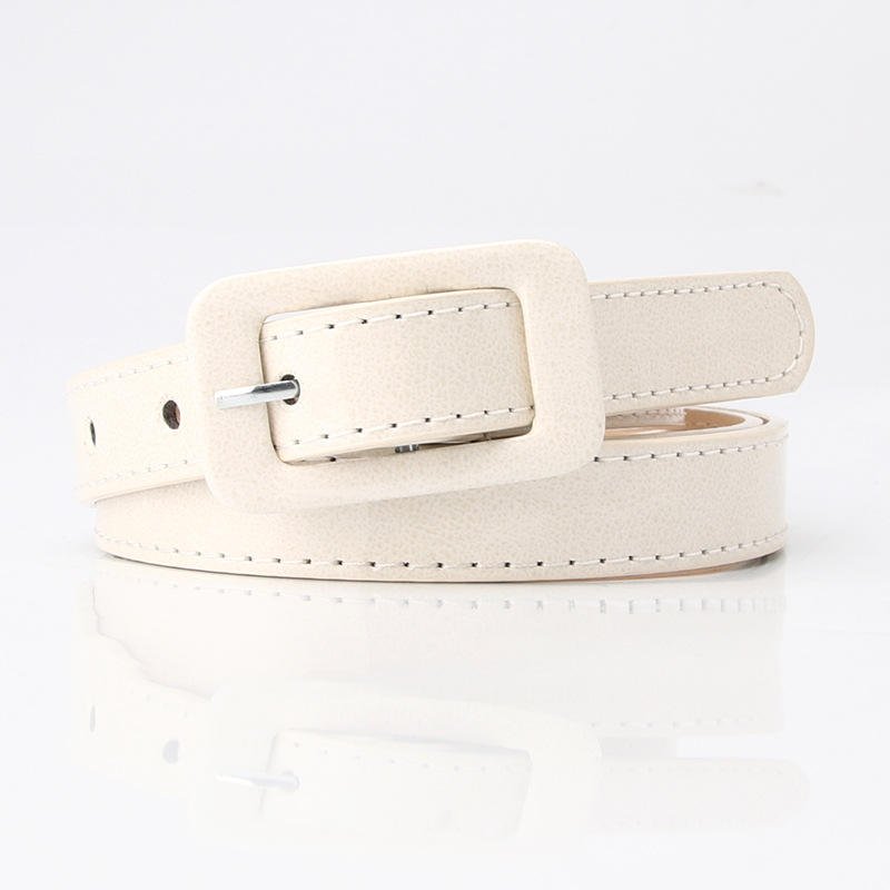 New Women's Fashion Bag Buckle Thin Belt Simple And Versatile Decorative Dress Sweater Coat Accessories Belt